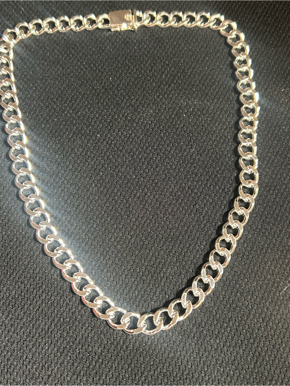 Classic Silver Curb Chain Necklace - Women Jewelry